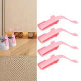 Maxbell 4x Shoe Horn Shoe Spoon Shoe Dressing Aid Boot Horn for Elderly Trainers Men pink