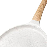 Maxbell Nonstick Crepe Pan Aluminum Alloy Sturdy Dosa Pan for Restaurant Home Crepes White