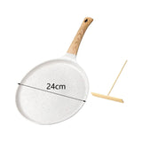Maxbell Nonstick Crepe Pan Aluminum Alloy Sturdy Dosa Pan for Restaurant Home Crepes White