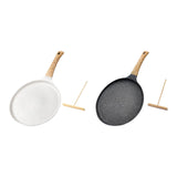 Maxbell Nonstick Crepe Pan Aluminum Alloy Sturdy Dosa Pan for Restaurant Home Crepes White