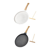 Maxbell Nonstick Crepe Pan Aluminum Alloy Sturdy Dosa Pan for Restaurant Home Crepes White