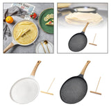 Maxbell Nonstick Crepe Pan Aluminum Alloy Sturdy Dosa Pan for Restaurant Home Crepes White