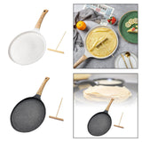 Maxbell Nonstick Crepe Pan Aluminum Alloy Sturdy Dosa Pan for Restaurant Home Crepes White