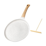 Maxbell Nonstick Crepe Pan Aluminum Alloy Sturdy Dosa Pan for Restaurant Home Crepes White