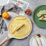 Maxbell Nonstick Crepe Pan Aluminum Alloy Sturdy Dosa Pan for Restaurant Home Crepes White