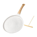 Maxbell Nonstick Crepe Pan Aluminum Alloy Sturdy Dosa Pan for Restaurant Home Crepes White