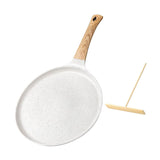 Maxbell Nonstick Crepe Pan Aluminum Alloy Sturdy Dosa Pan for Restaurant Home Crepes White