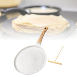 Maxbell Nonstick Crepe Pan Aluminum Alloy Sturdy Dosa Pan for Restaurant Home Crepes White