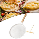 Maxbell Nonstick Crepe Pan Aluminum Alloy Sturdy Dosa Pan for Restaurant Home Crepes White