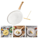 Maxbell Nonstick Crepe Pan Aluminum Alloy Sturdy Dosa Pan for Restaurant Home Crepes White