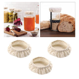 Maxbell Starter Jar Cloth Cover Sturdy Multiuse for Home Coffee Shop Baking Supplies 3 Pieces