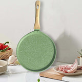 Maxbell Nonstick Crepe Pan Cookware Griddle Pan for Egg Omelet Gas Roti Indian Green universal