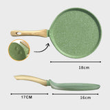 Maxbell Nonstick Crepe Pan Cookware Griddle Pan for Egg Omelet Gas Roti Indian Green universal
