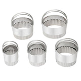 Maxbell 5x Cookie Cutters Set Round Cheese Cake Rings Mousse Cake Rings Baking Tools A