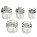 Maxbell 5x Cookie Cutters Set Round Cheese Cake Rings Mousse Cake Rings Baking Tools A