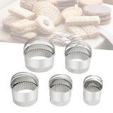 Maxbell 5x Cookie Cutters Set Round Cheese Cake Rings Mousse Cake Rings Baking Tools A