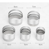 Maxbell 5x Cookie Cutters Set Round Cheese Cake Rings Mousse Cake Rings Baking Tools A