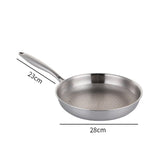 Maxbell Non Stick Frying Pan without Coating Butter Melting Pot for Rvs Home Kitchen 28cm