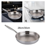 Maxbell Non Stick Frying Pan without Coating Butter Melting Pot for Rvs Home Kitchen 28cm