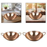 Maxbell Pure Copper Pot without Lid Beautiful Shape Fry Pan Stew Pan Copper Cookware 30cm