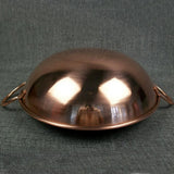 Maxbell Pure Copper Pot without Lid Beautiful Shape Fry Pan Stew Pan Copper Cookware 30cm