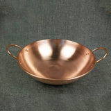 Maxbell Pure Copper Pot without Lid Beautiful Shape Fry Pan Stew Pan Copper Cookware 30cm