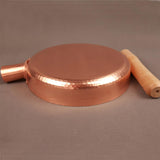 Maxbell Frying Pan Pure Copper Professional Cookware Deep Frying Pan for Rvs Kitchen Diameter 25cm