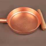 Maxbell Frying Pan Pure Copper Professional Cookware Deep Frying Pan for Rvs Kitchen Diameter 25cm