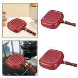 Maxbell Double Sided Frying Pan Cookware Nonstick Skillet for Picnic Kitchen Cooking 28cm