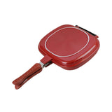 Maxbell Double Sided Frying Pan Cookware Nonstick Skillet for Picnic Kitchen Cooking 28cm