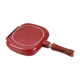 Maxbell Double Sided Frying Pan Cookware Nonstick Skillet for Picnic Kitchen Cooking 28cm