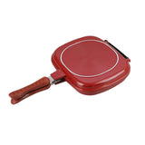 Maxbell Double Sided Frying Pan Cookware Nonstick Skillet for Picnic Kitchen Cooking 28cm