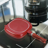 Maxbell Double Sided Frying Pan Cookware Nonstick Skillet for Picnic Kitchen Cooking 28cm