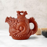 Maxbell Purple Clay Teapot with Cover Chinese Tea Pot for Tea Room Household Kitchen red