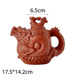 Maxbell Purple Clay Teapot with Cover Chinese Tea Pot for Tea Room Household Kitchen red