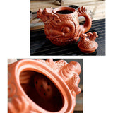 Maxbell Purple Clay Teapot with Cover Chinese Tea Pot for Tea Room Household Kitchen red