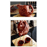 Maxbell Purple Clay Teapot with Cover Chinese Tea Pot for Tea Room Household Kitchen red
