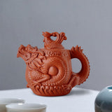 Maxbell Purple Clay Teapot with Cover Chinese Tea Pot for Tea Room Household Kitchen red