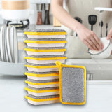 Maxbell Dishwashing Scrub Sponge Absorbent Sponge Dishwashing Rags for Plate 10Pcs 13.9x9cm