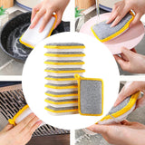 Maxbell Dishwashing Scrub Sponge Absorbent Sponge Dishwashing Rags for Plate 10Pcs 13.9x9cm