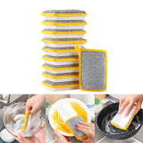 Maxbell Dishwashing Scrub Sponge Absorbent Sponge Dishwashing Rags for Plate 10Pcs 13.9x9cm