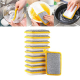 Maxbell Dishwashing Scrub Sponge Absorbent Sponge Dishwashing Rags for Plate 10Pcs 13.9x9cm