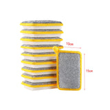 Maxbell Dishwashing Scrub Sponge Absorbent Sponge Dishwashing Rags for Plate 10Pcs 15x10cm