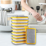 Maxbell Dishwashing Scrub Sponge Absorbent Sponge Dishwashing Rags for Plate 10Pcs 15x10cm