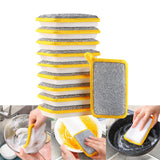 Maxbell Dishwashing Scrub Sponge Absorbent Sponge Dishwashing Rags for Plate 10Pcs 15x10cm