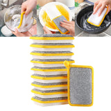 Maxbell Dishwashing Scrub Sponge Absorbent Sponge Dishwashing Rags for Plate 10Pcs 15x10cm