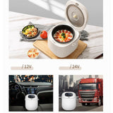 Maxbell Portable Car 2L Electric Rice Cooker for Soup Porridge Rice Cooking Pot 12V Car