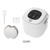 Maxbell Portable Car 2L Electric Rice Cooker for Soup Porridge Rice Cooking Pot 12V Car