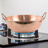 Maxbell Copper Cookware Thick with Double Handles Copper Pot for Picnics Hiking Home 34cm