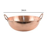 Maxbell Copper Cookware Thick with Double Handles Copper Pot for Picnics Hiking Home 34cm